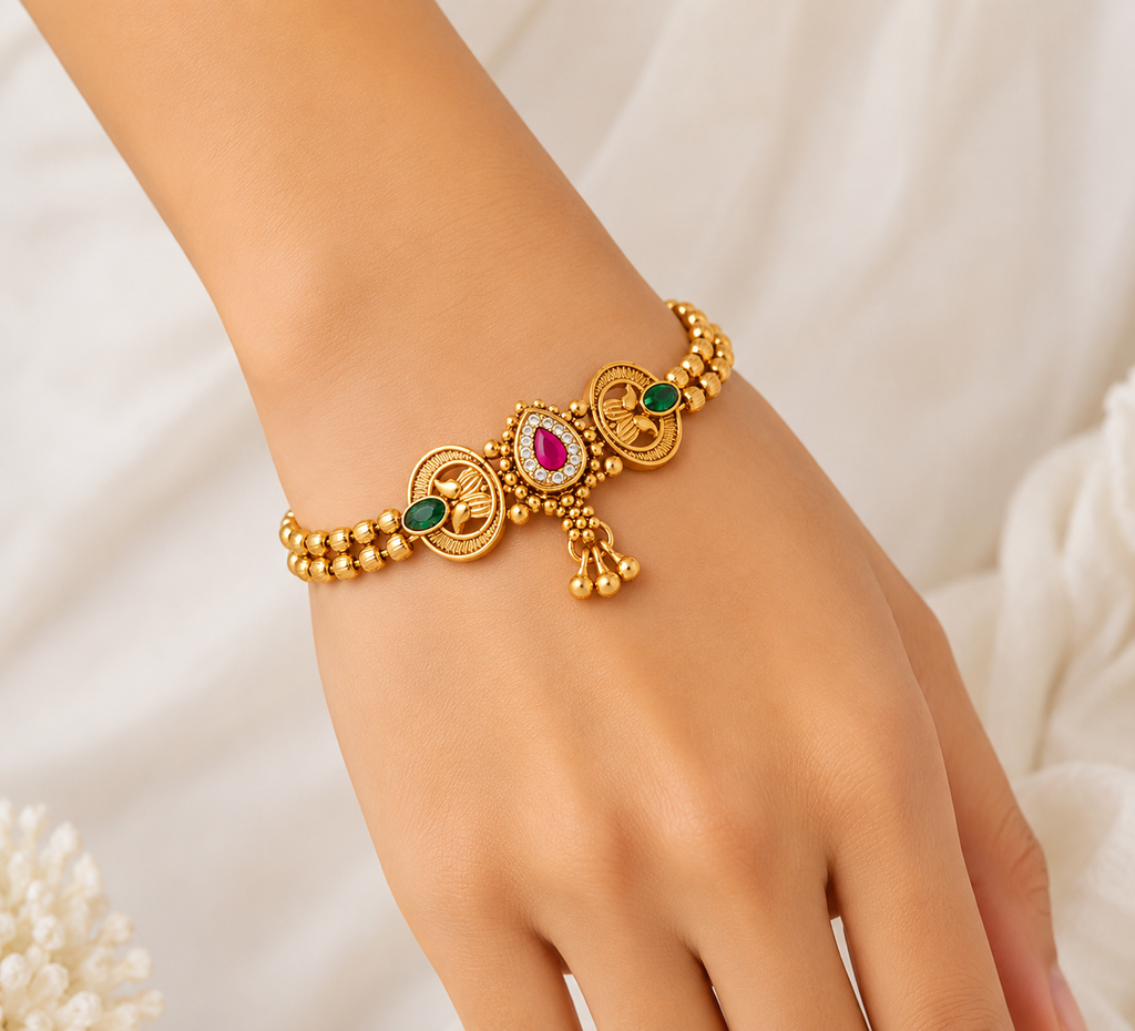 Gold Heritage Beaded Bracelet